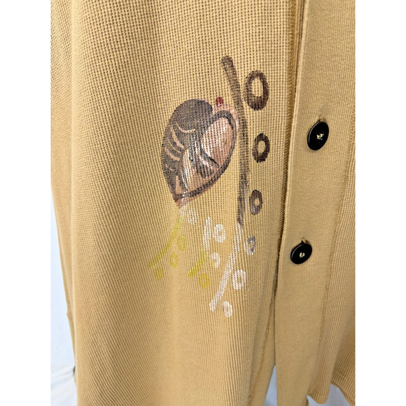 90's Vintage BLUE FISH Neutral Khaki Hooded Thermal Cotton Jacket OS #5-0174 USA - Picture 12 of 16